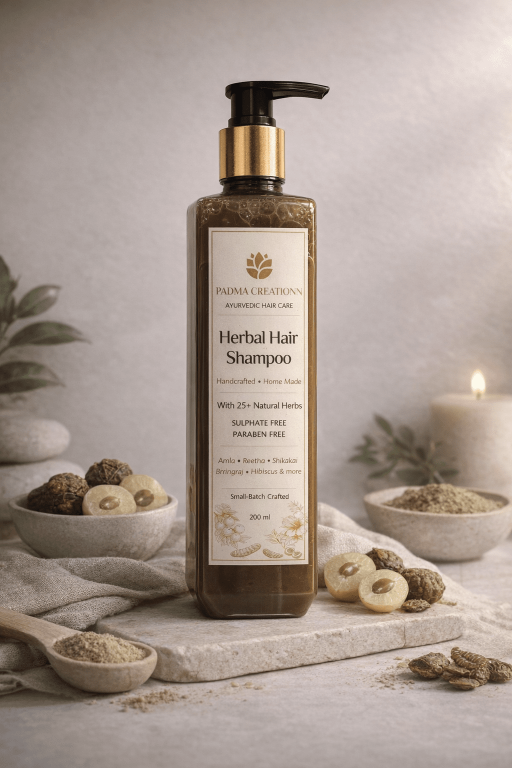 Homemade Herbal shampoo with 30+ Herbs